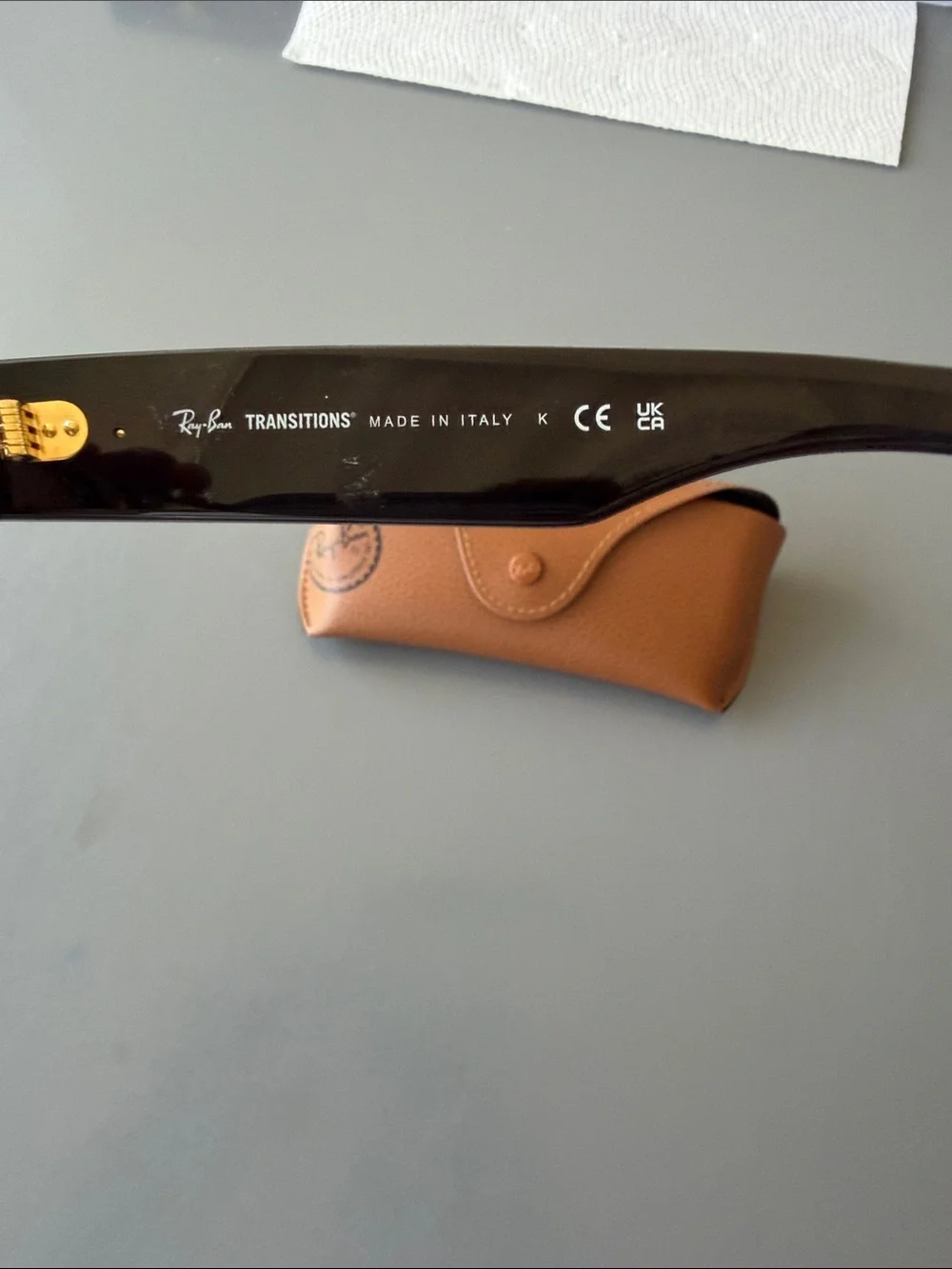 Ray-Ban Black and Gold Browline Sunglasses